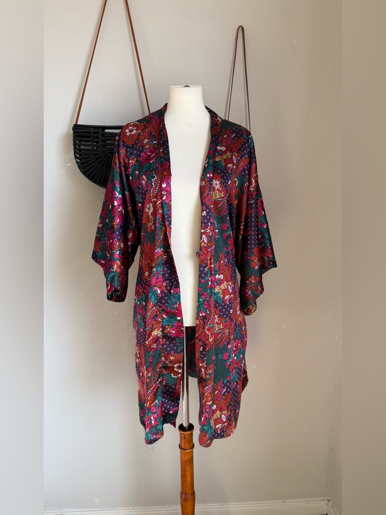 Vintage Cailfornia Dynasty Paisley Robe, Size 1x